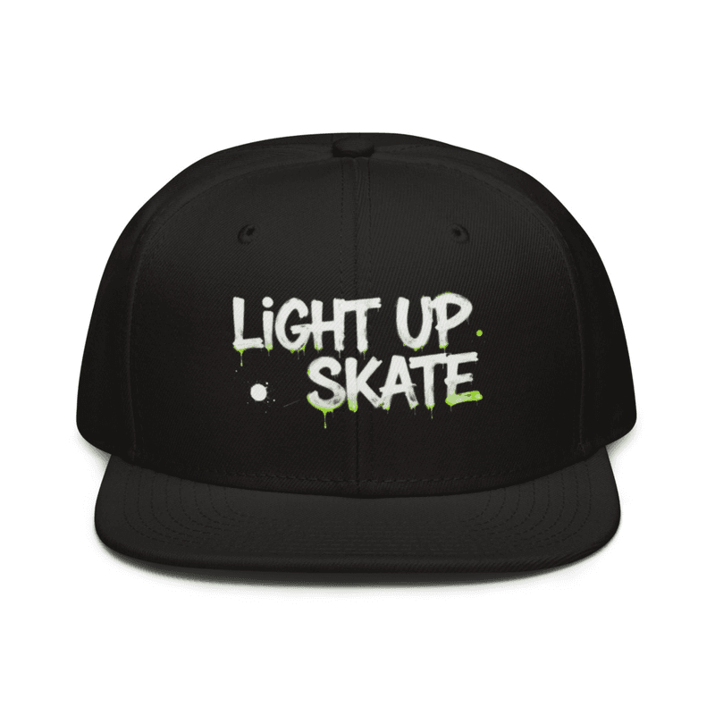 glowing light up skate snapback hat
